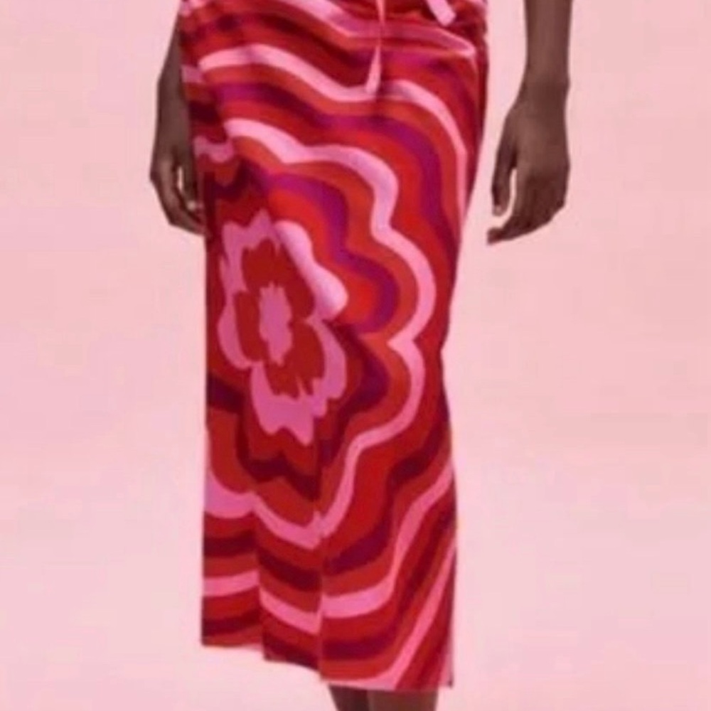 Vibrant Floral Midi Skirt